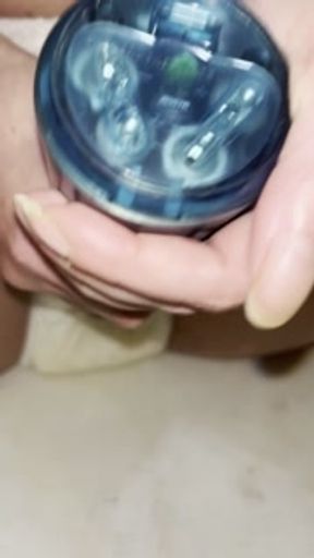 Girl pisses in her diaper then masturbates with vibrator