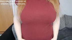 Curly_Dreams I knead and massage my breasts