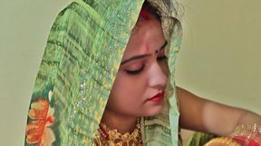 Beautiful newly married wife fucked by her husband in the bedroom. Full Hindi audio