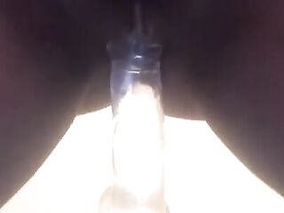 GG Bazookas riding vibrator on crapper