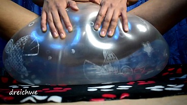Fucking a transparent balloon