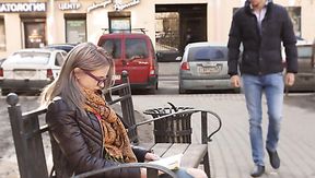 Slim chick with natural tits cannot get enough from riding stiff cock