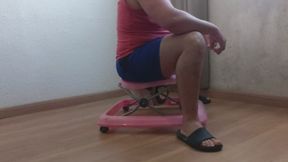 105kg (231 lbs) riding a walker designed to support 12kg