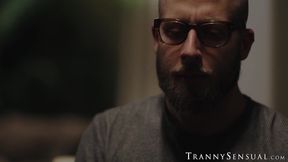 Joel Someone earns his loan by fucking his trans stepmom Eva Paradis