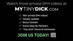 Her mouth works in perfect harmony on his small dick