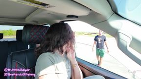 White TS Seduces Black Stranger for Cum