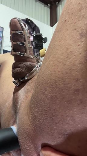 My Strap on Stories - I Make Him Cum Thru a Cage Before I Suck Him off & Swallow His Cum. POV 2.