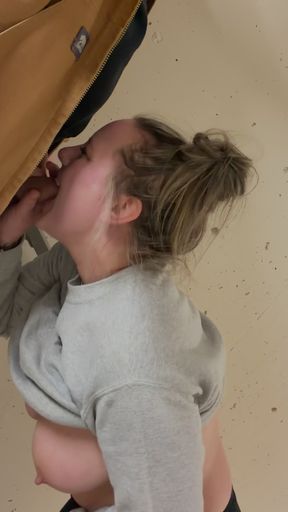 Wild Wife Sneaking Away to Get Fucked in open Building