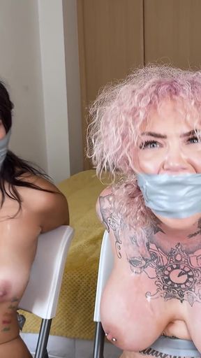 Latina & Phoenix in: Invader Bondage Fantasy. Taped, Tied, Teased and Toyed (4k)