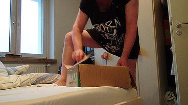 Paket fremder Schuhe zum Benutzen