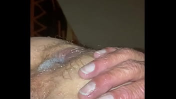 Sexy old trans playing with my pussy