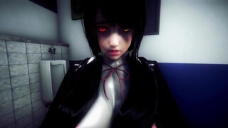 [DATE A LIVE] POV Kurumi dominates you at public toilet (3D PORN)