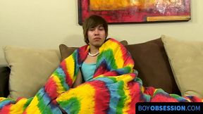 BoyObsession.com - Emo twink's uncut cock jack off and ass dildoing session