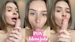 POV I give passion and tender blowjob