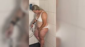 Masturbation shower head bikini trembling twitch moaning multiple orgasms pussy wet wet horny I cum and Clyde watches