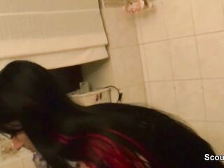 stepsis Caught Step-Bro With her Strap and Assist With Screw