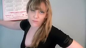 Dominant Barefoot Blonde Does Some Trampling On Her Slave In Sexy Silver Tight Pants