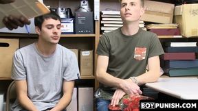 BoyPunish.com - Stealing twinks' intense ass pummeling by a hung black security guard