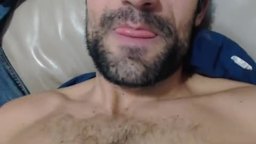 Latino Tulio Plays with His Dick and Nipples