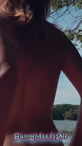 Almost Caught on the Nudist Beach: Blowjob, Riding & Doggy POV
