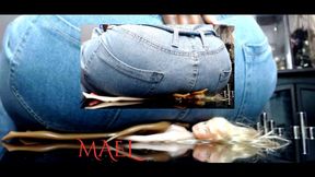 Shrunk College Teens Crushed In Denim Jeans And Ass Smothering
