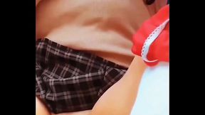 She has an innocent face but that little ass feels so good! Delicious little brunette girl from public school fucking without a condom &mdash;  bald and all! (Mexican Amateur Homemade)