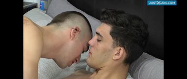 Sexy boy rides a massive cock deep with a condom on