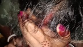 Hot Mona Bhabhi Desi sucking thick penis and comfortable. Feels the boy shaking the penis.