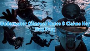Underwater Giantess Hunts & Claims Her Tiny Prey - MP4