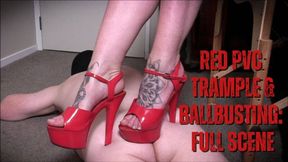 Ballbusting, Trampling, Milking in Red PVC mp4