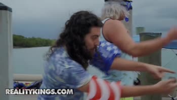 Tiffany Watson's Boat Blast: Conor Coxxx Fucks Her Ass and Creams Her Pussy