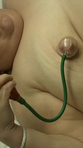 Using suction cups on my tits and  clit