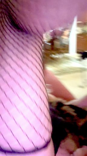 Sexy Blonde Crossdresser Transvestite Masturbation Fucking her New Thick Dildo