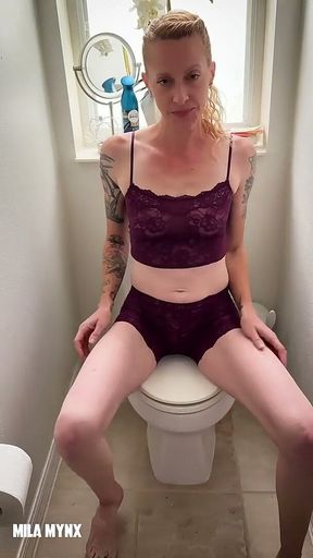 Desperate to Pee in My New Lingerie