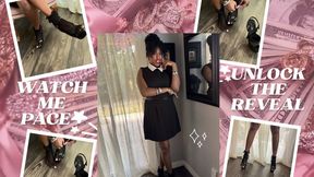 Bratty Princess Stride: High Heels & Lace Socks (Shoe Drop + Feet Reveal)