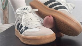 A Shoejob and Sneaker fetish dream comes true - Shoejob and CBT from a Football Fangirl in Adidas Samba Sneakers - Sneaker fetish and POV Views - Slavecam only - 4K Quality