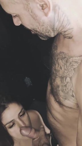 Wife sucking strangers in gloryhole!   Clip 1