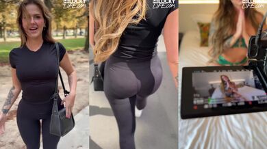Bella Mia Teases In Paris With Handjob And Hairy Pussy