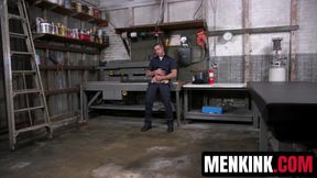 Michael DelRay punishes stepbro Alex Mecum with flogger and big cock