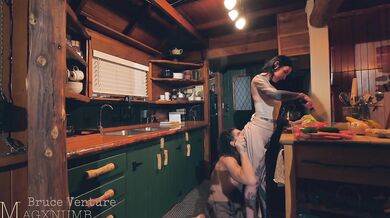 He distracted me from cooking and fills my pussy