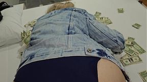 A RAIN OF DOLLARS AND ANAL ORGASMS! PUNISHMENT FOR MY BLONDE'S ASS