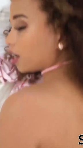 Natural tits ebony Cecilia Lion fucked hard by kinky stepdad   Clip 1