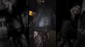 EXPOSED: Strutting Outside in a Fishnet Bodysuit