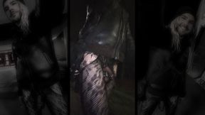EXPOSED: Strutting Outside in a Fishnet Bodysuit