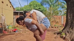 Jessie's strength when lifting and carrying her in slow motion