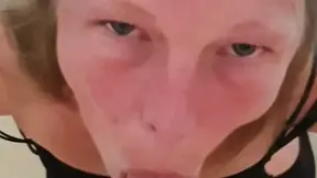 Bound and Deepthroated MILF fucked in standing doggystyle