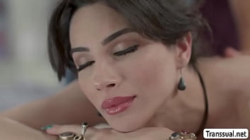 Shemale Ariel Demure analed by her masseur friend
