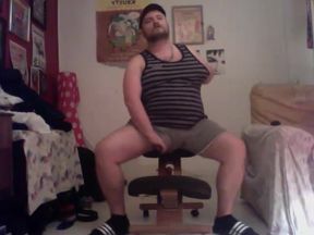 Stripping Wanking Dildo Fat Ass Pig
