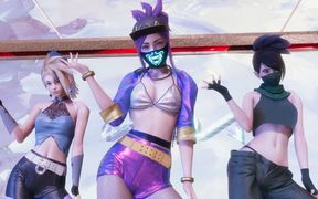 [MMD] Aespa - Savage Akali hot kpop striptease league of legends KDA