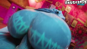 Naughty Maid's Ass Destroyed by Tattooed Cock Right on the Kitchen Counter